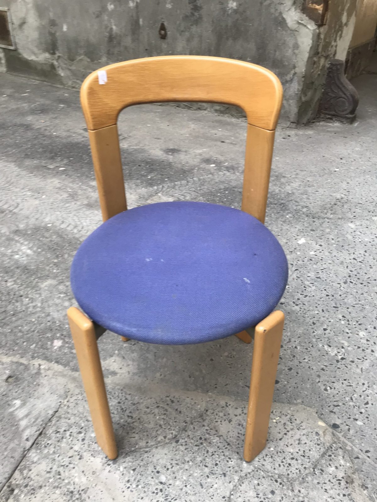 Set of 4 Bruno Rey’s chairs for Kusch and co. Upholstered mid century chairs. Swiss design