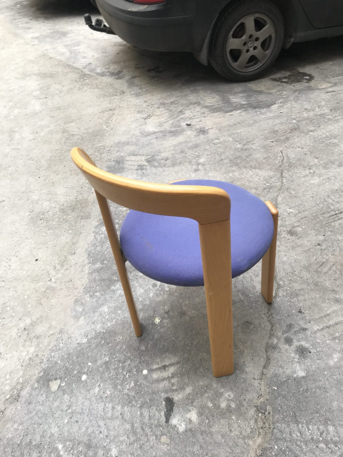 Set of 4 Bruno Rey’s chairs for Kusch and co. Upholstered mid century chairs. Swiss design