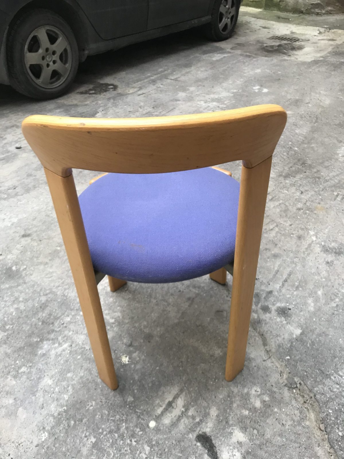 Set of 4 Bruno Rey’s chairs for Kusch and co. Upholstered mid century chairs. Swiss design