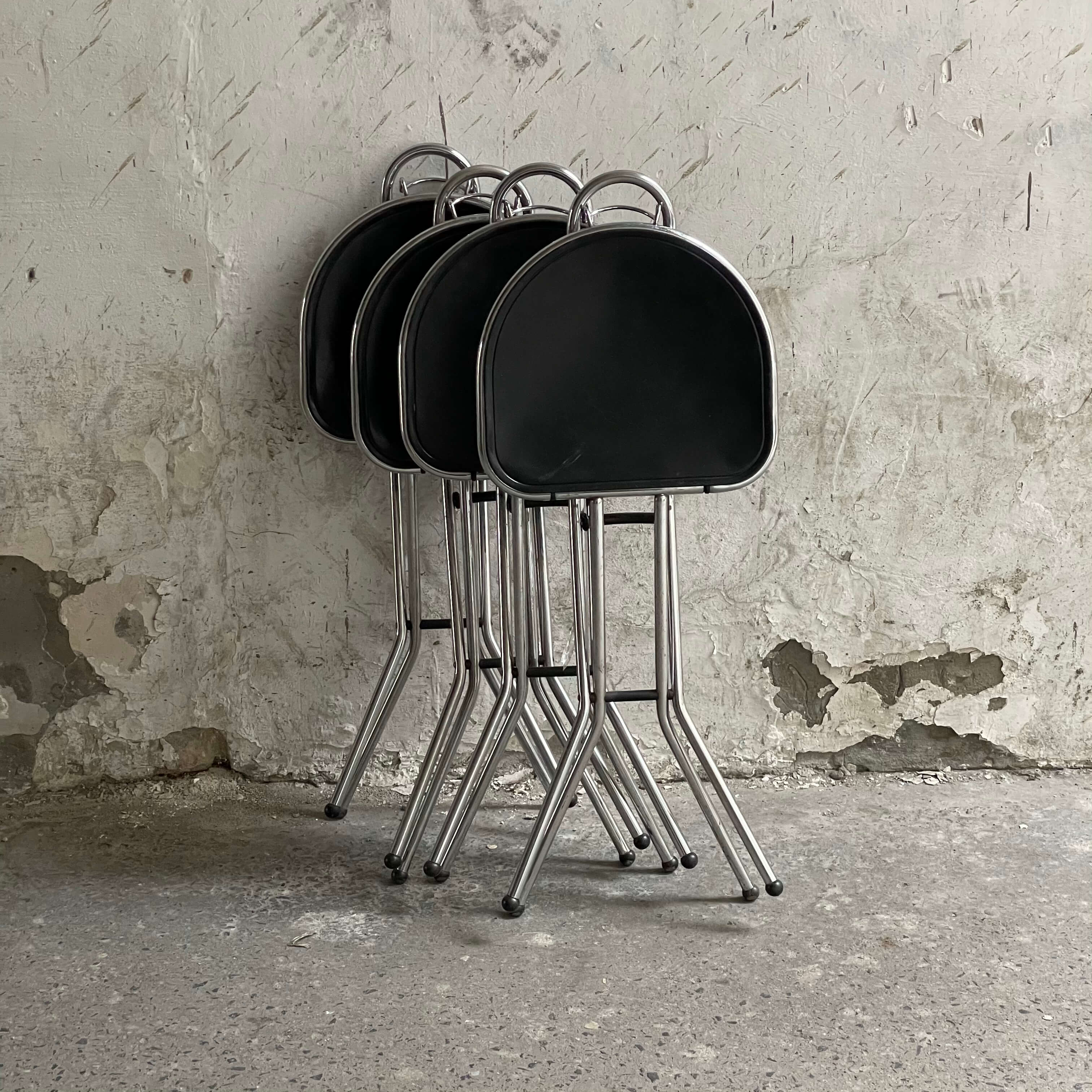 niels-gammelgaard-ikea-folding-chairs vintage warszawa krzeslarz chrome