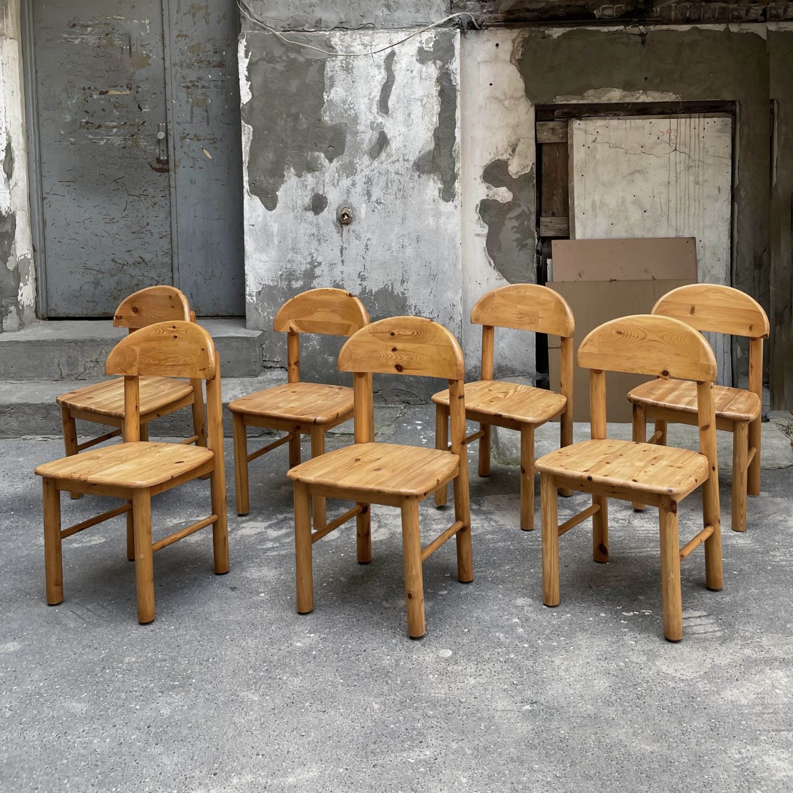 rainer daumiller pine mid century chairs danish S