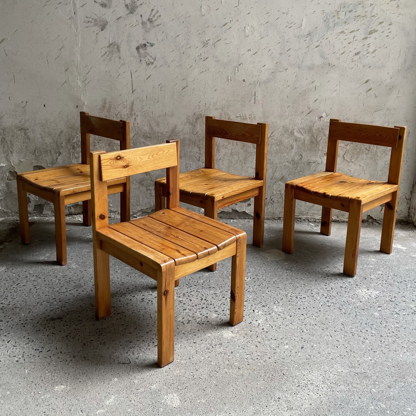 pine brutalist chairs ate van appeldoorn pinewood mid century primitive