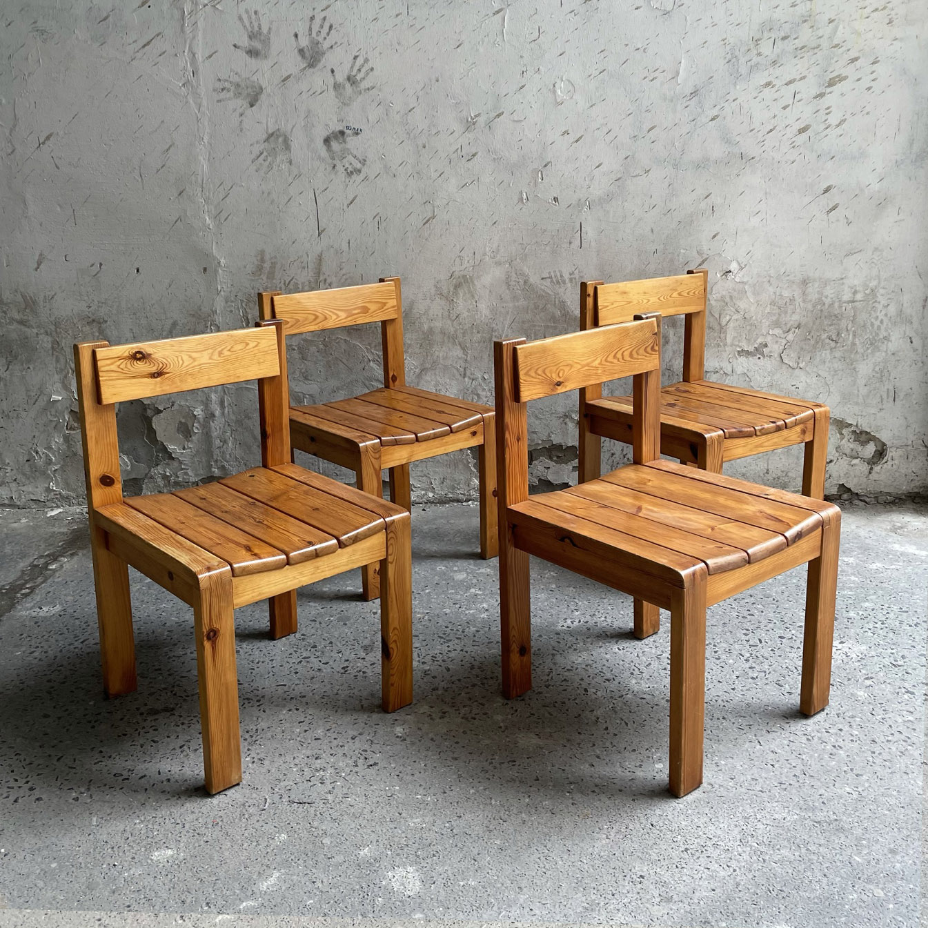 pine brutalist chairs ate van appeldoorn pinewood mid century