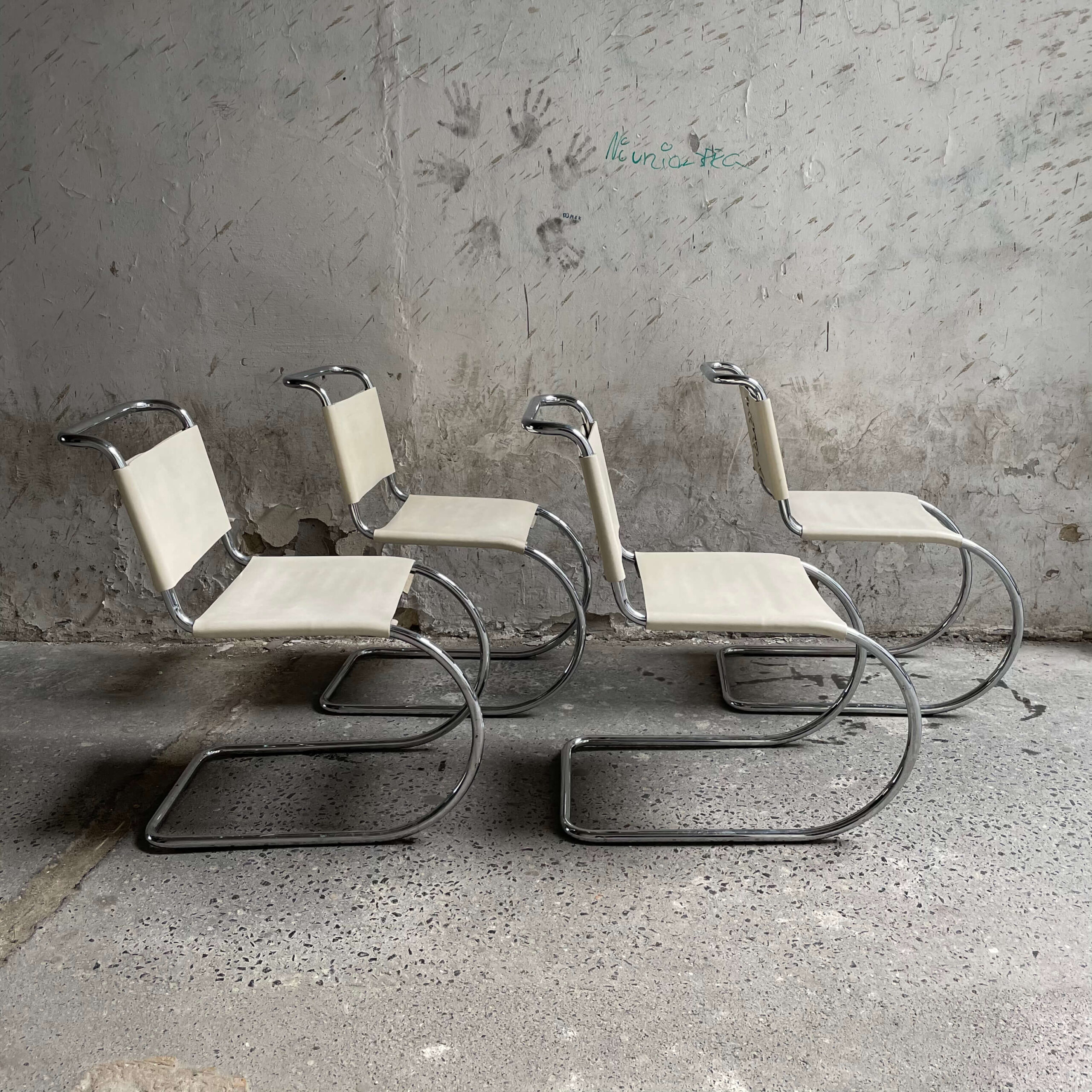 MR Chair Mies van der Rohe Knoll mid century tubular chrome