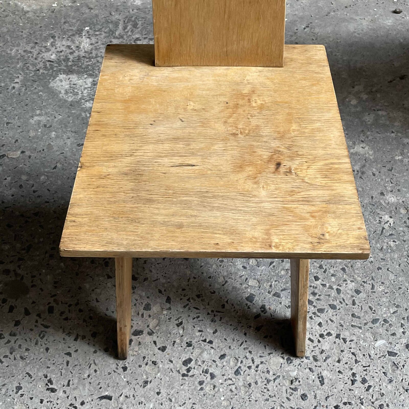 plywood primitive modernist chair closeup