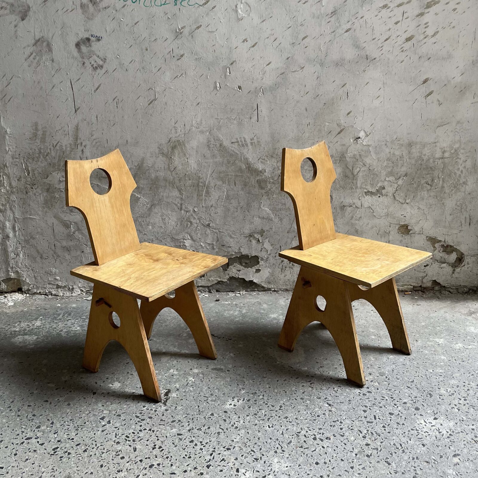 plywood primitive modernist chair
