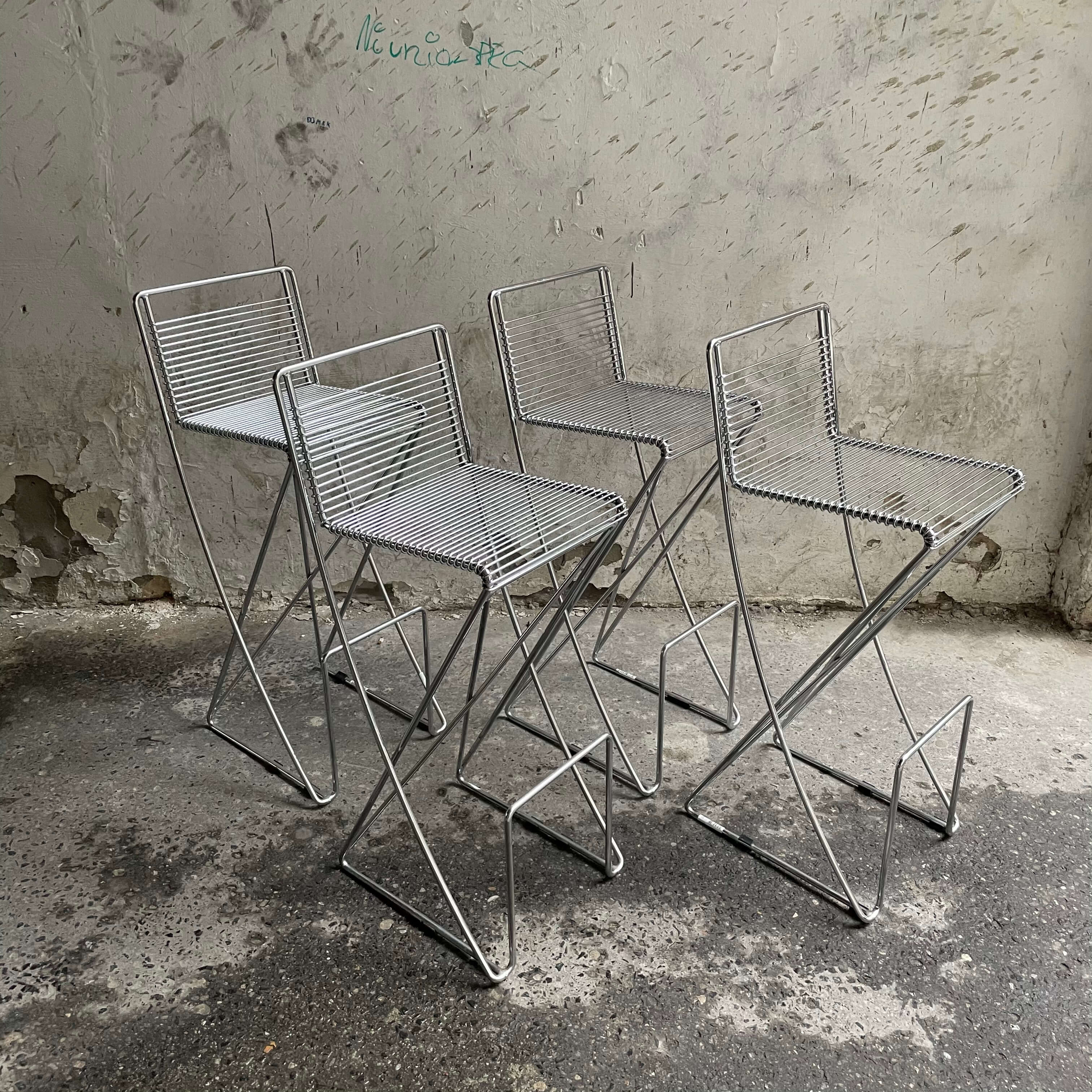 till behrens metal mid century bar stools set of 4