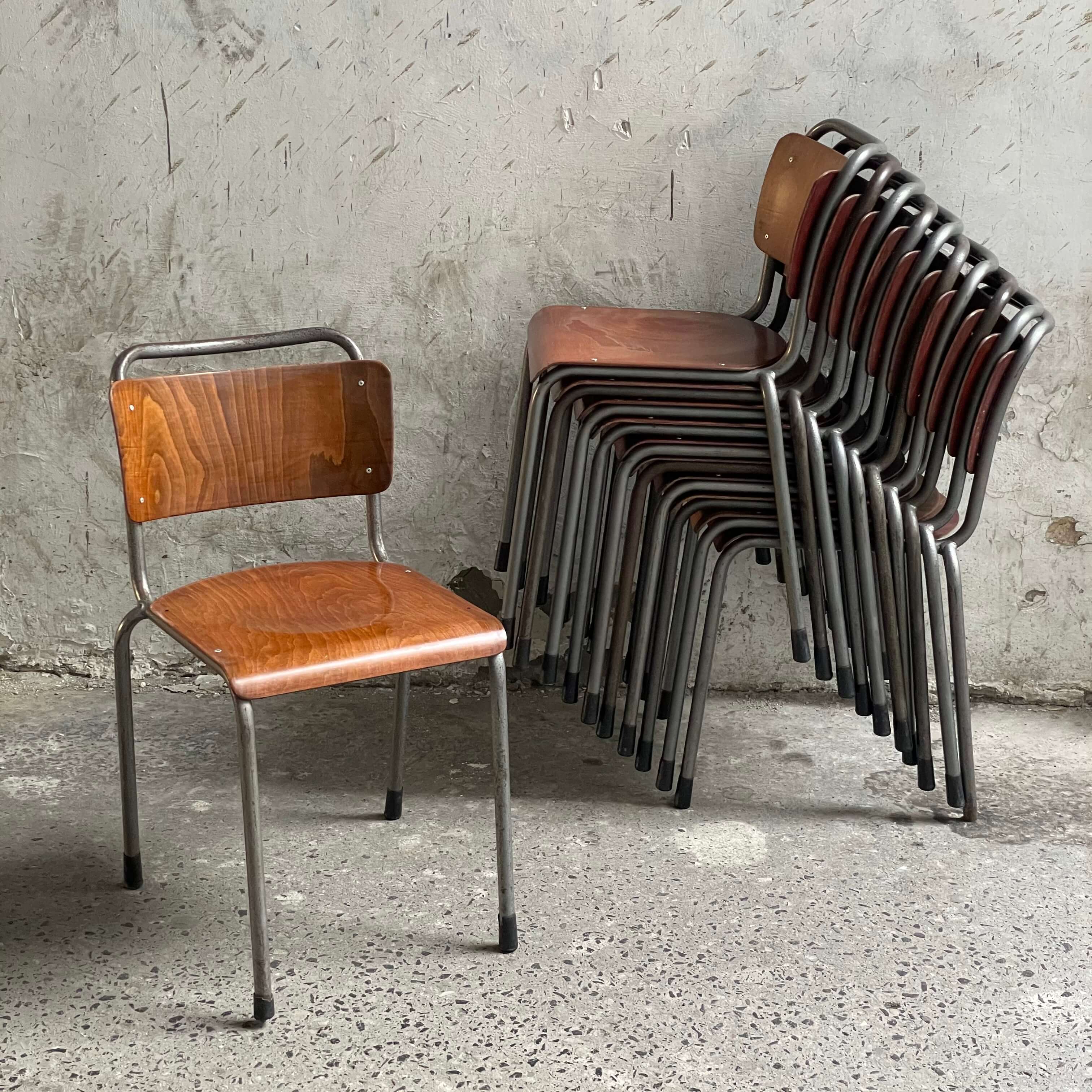 Industrial Plywood TH-Delft Chair by W.H. Gispen s