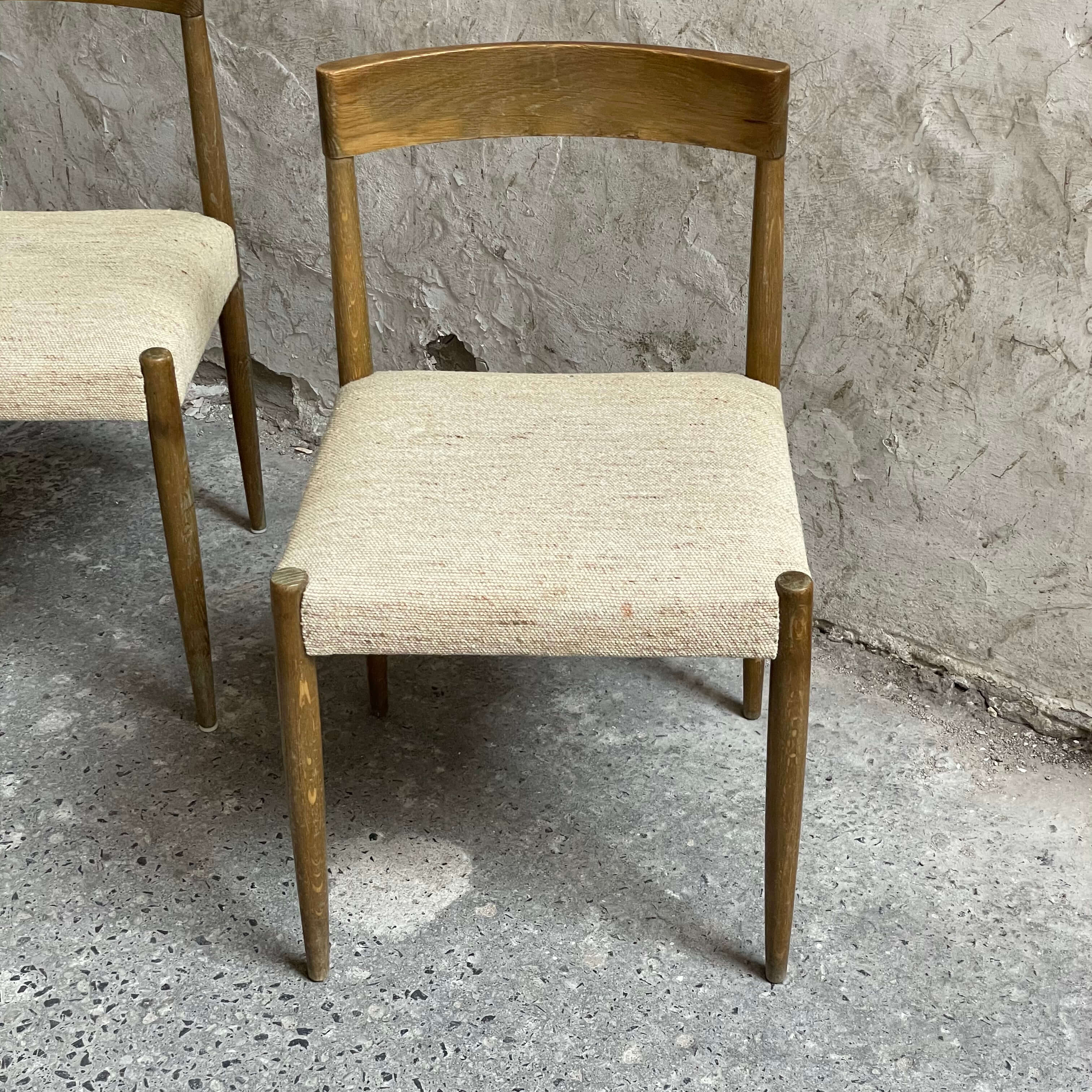 Lubke chairs wood textile vintage german design mid century chair