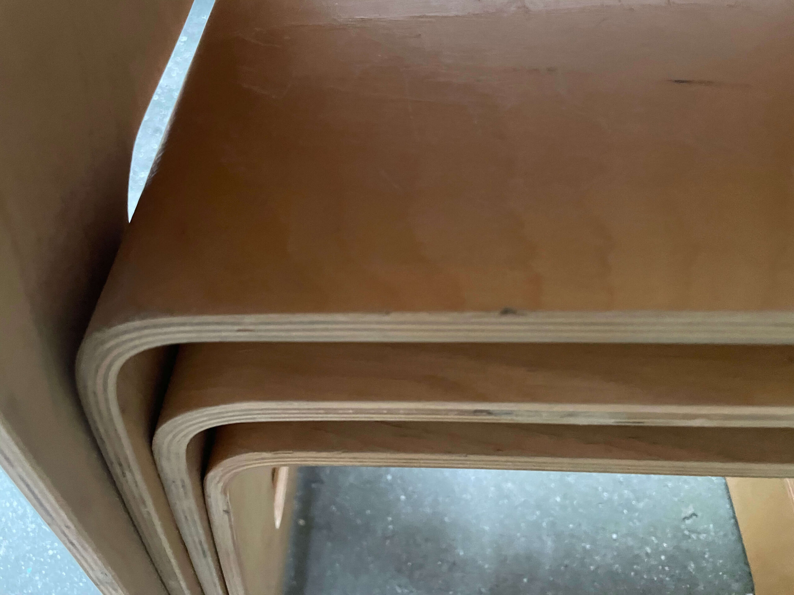 IKEA BENJAMIN VINTAGE LISA NORINDER SCANDINAVIAN PLYWOOD STOOL CLOSEUP 2