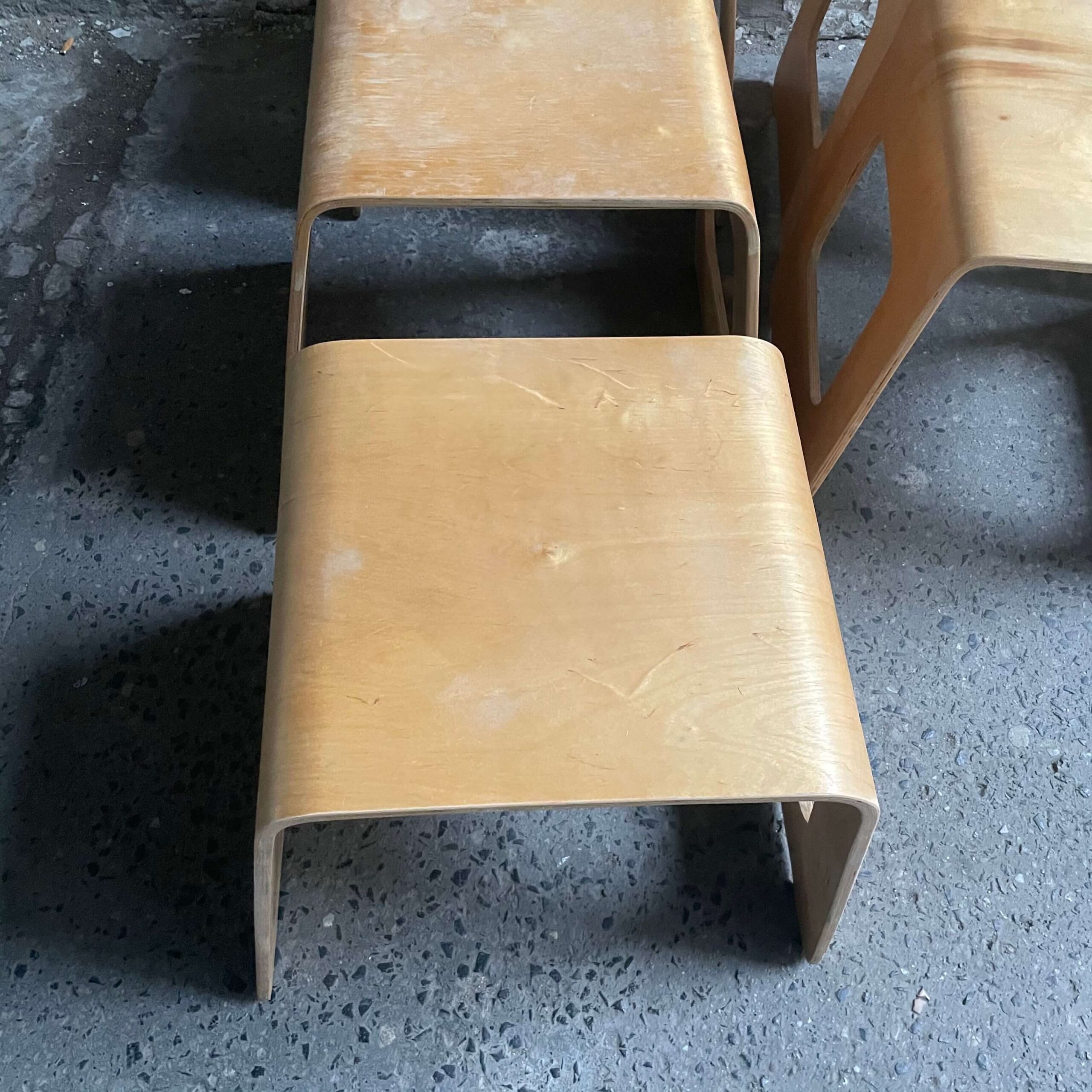 IKEA BENJAMIN VINTAGE LISA NORINDER SCANDINAVIAN PLYWOOD STOOL SINGLE 4