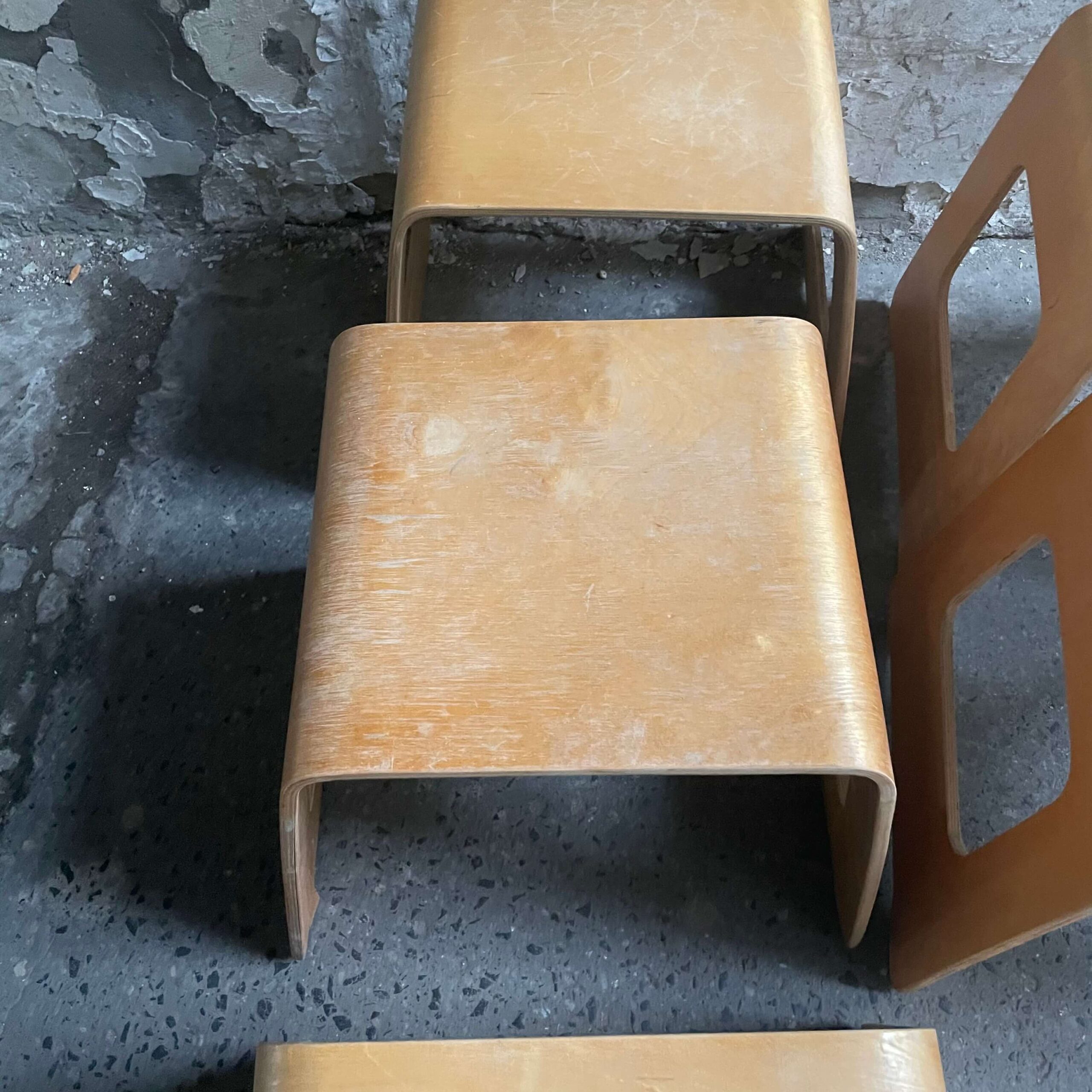 IKEA BENJAMIN VINTAGE LISA NORINDER SCANDINAVIAN PLYWOOD STOOL SINGLE 5