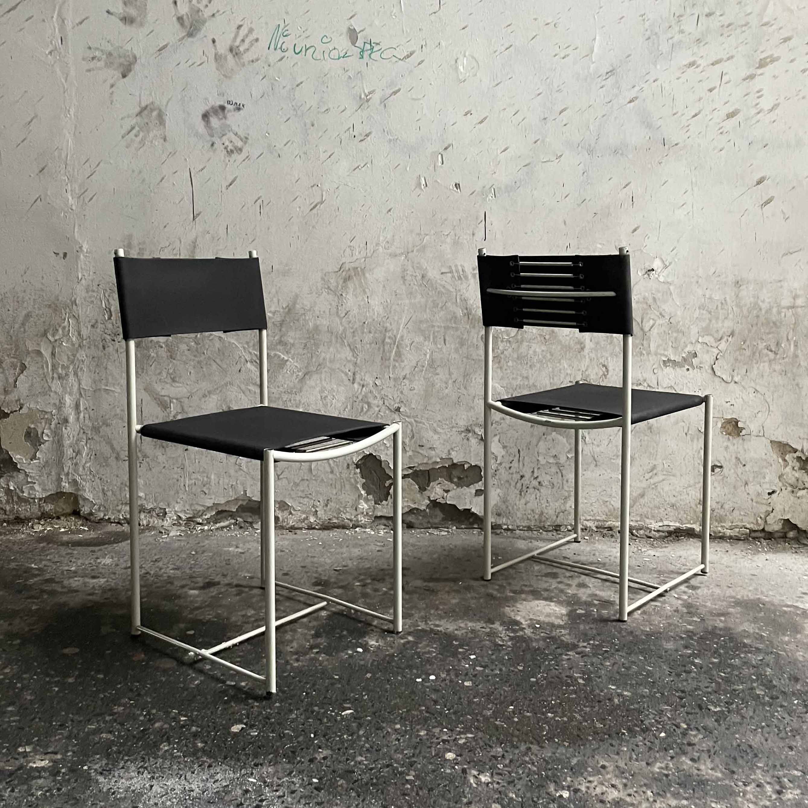 Belotti Alias Postmodern natural leather chair metal mid century krzeslarz vintage warszawa