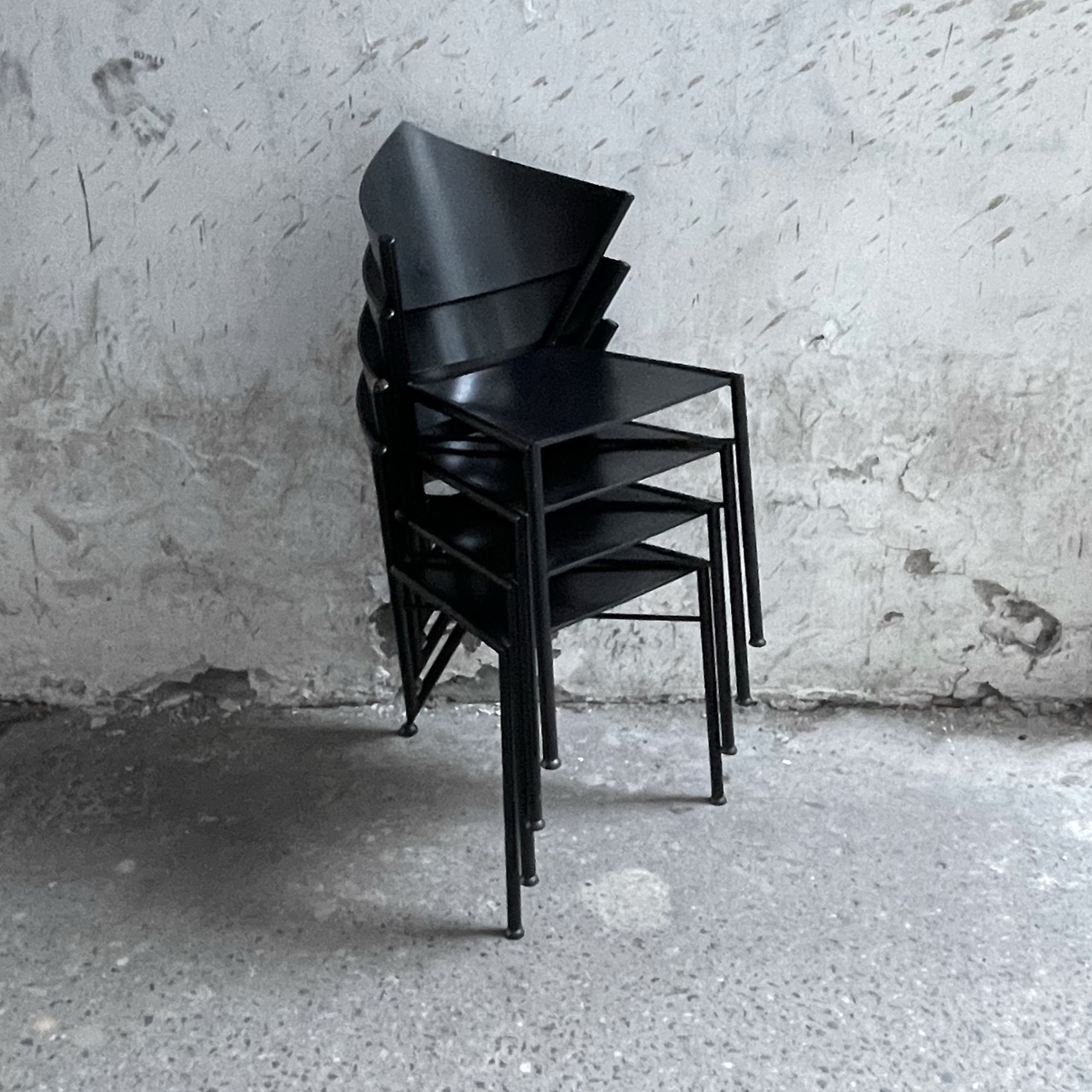 krzesła d-tec chairs memphis postmodern Victory germany stacking