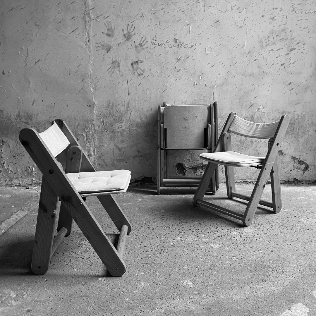 4 krzesła składane Kon-tiki, Gillis Lundgren