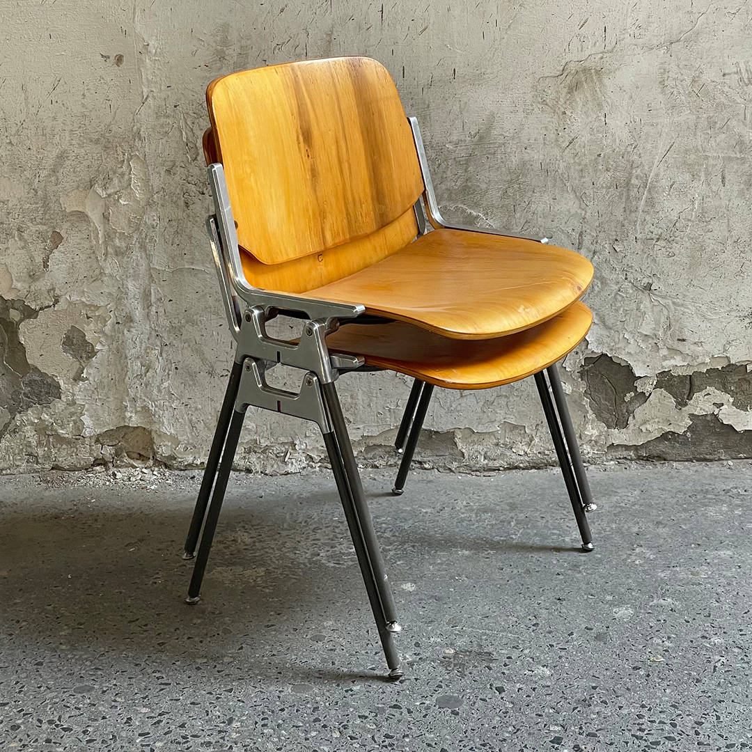 pirettti giancarlo sztaplowane krzesła biurowe vintage dsc 106