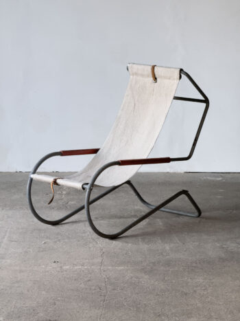 Leżak Lido, proj. Battista i Gino Giudici, modernistyczny design, vintage