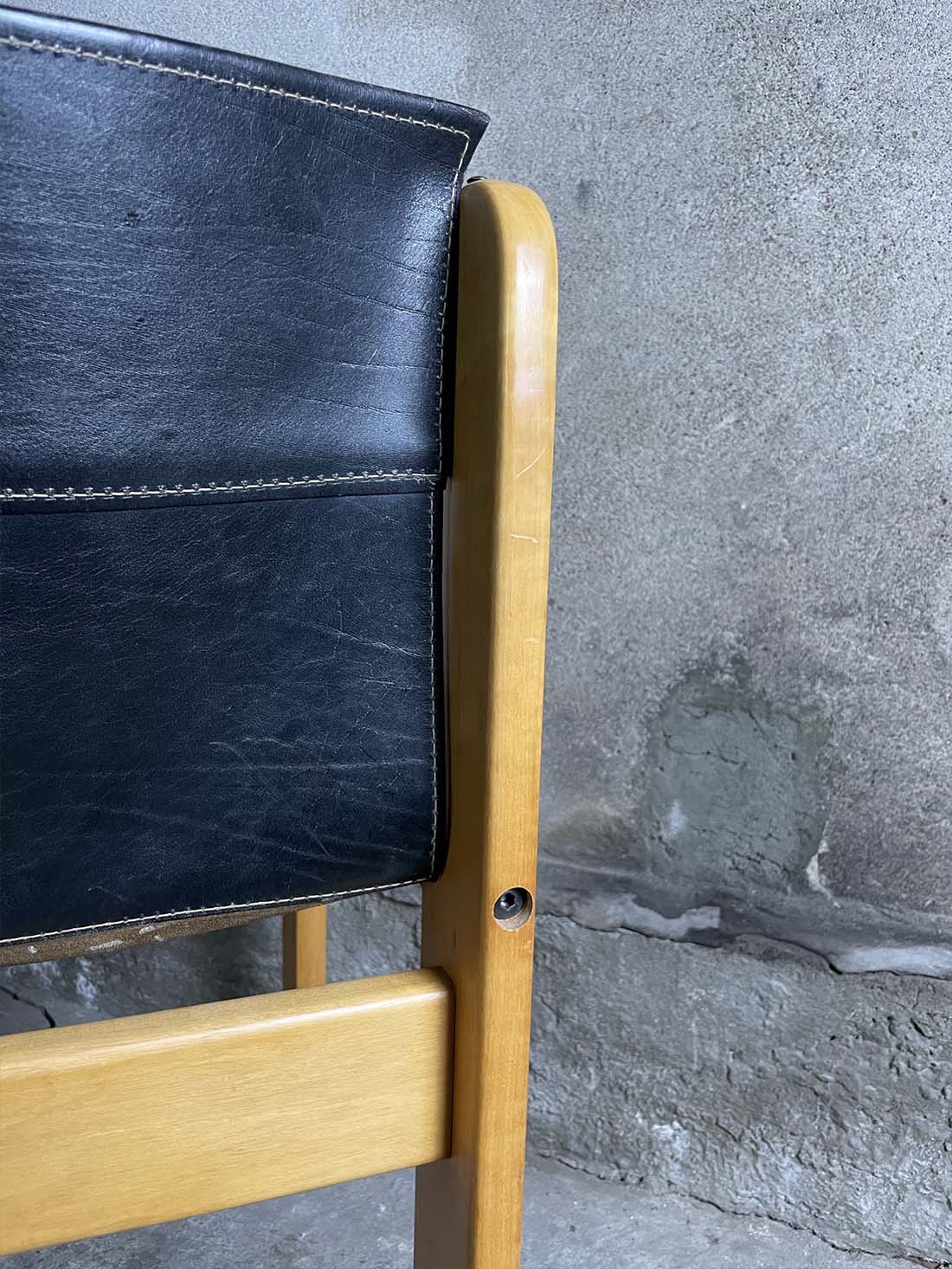 krzesło Ibisco Włochy skórzane detal