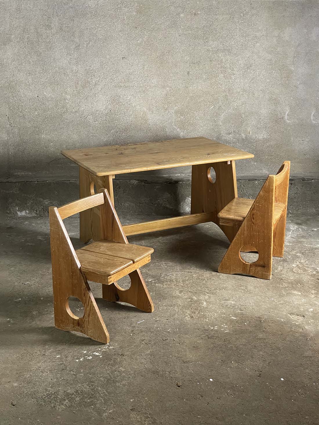 Gilbert Marklund, krzesło i stolik, childs chair and table krzeslarz
