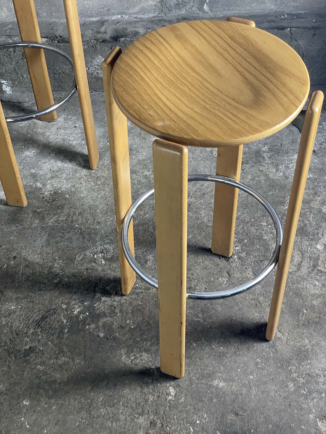 rainer daumiller brutalistyczne krzesło sosnowe vintage krzeslarz detale 2