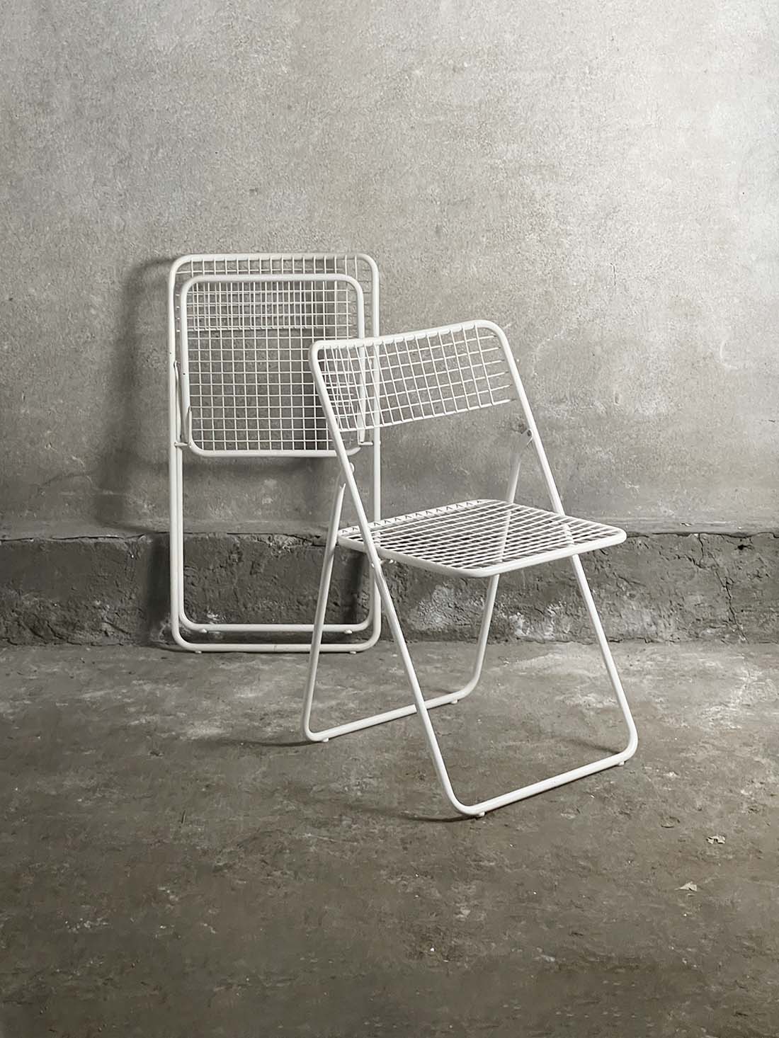 Ted Net Metal Folding Chairs by Niels Gammelgaard