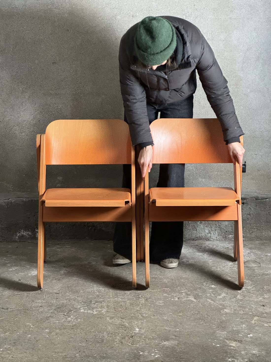 hausmann dietiker folding chair vintage krzeslarz connect