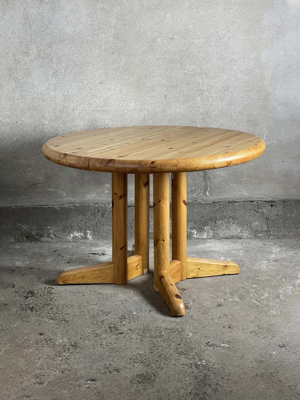 stół sosnowy brutalistyczny vintage drewniany krzeslarz rainer daumiller 3