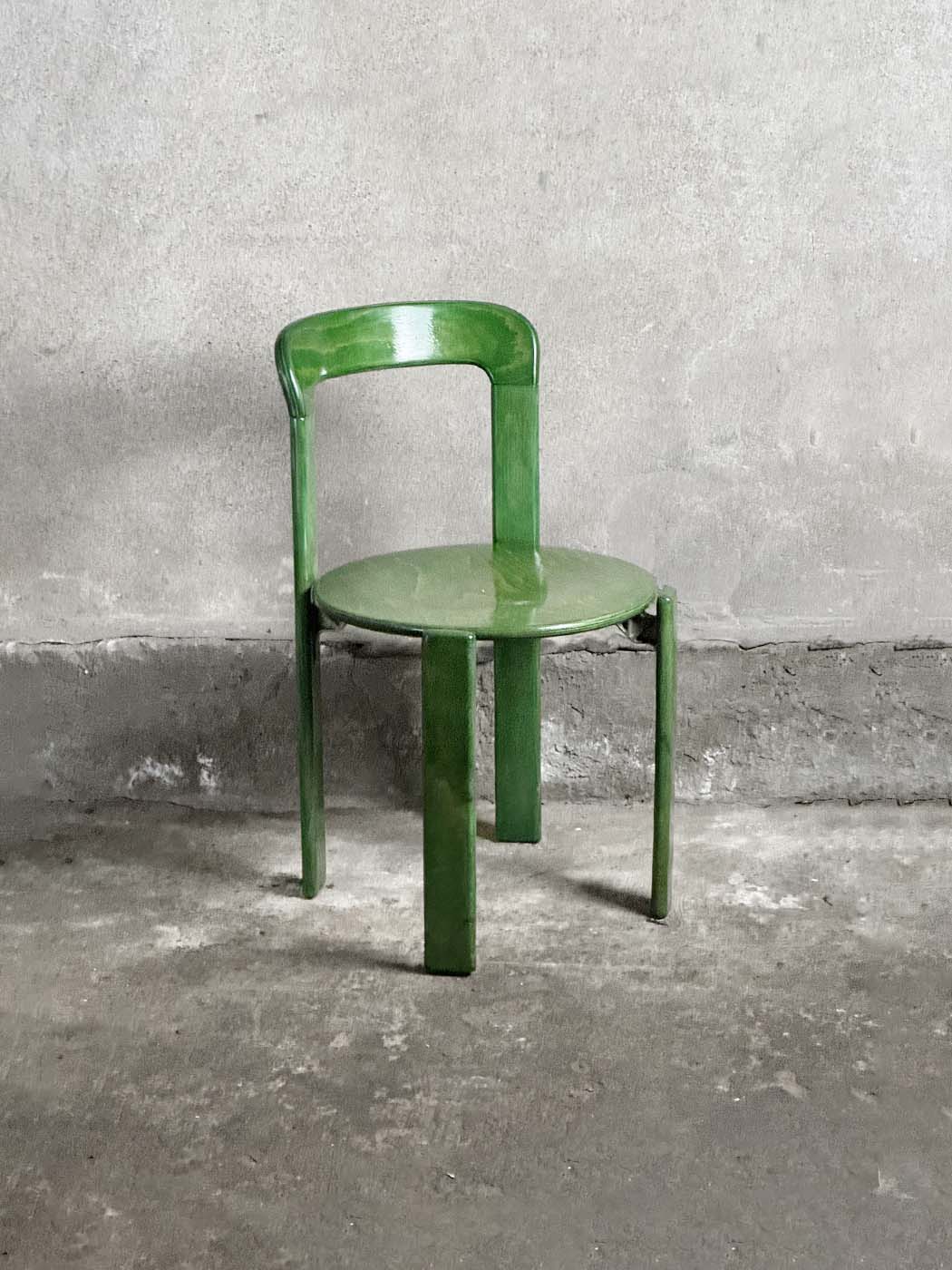 zielone krzesło bruno rey dietiker krzeslarz