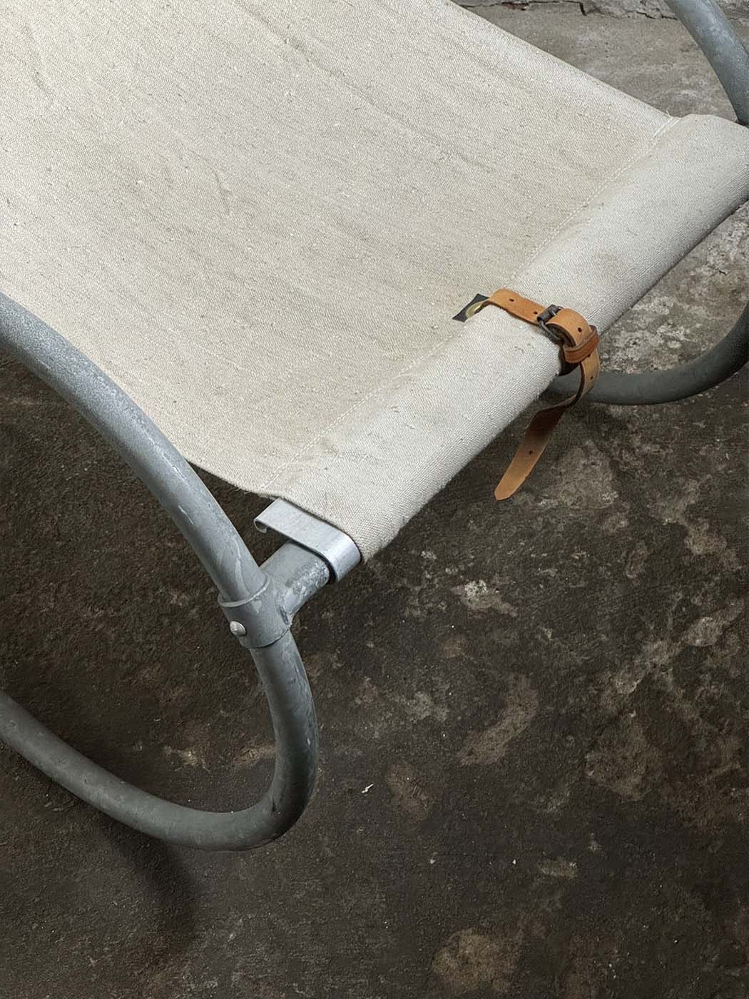 lido leżak szwajcaria vintage krzeslarz detal