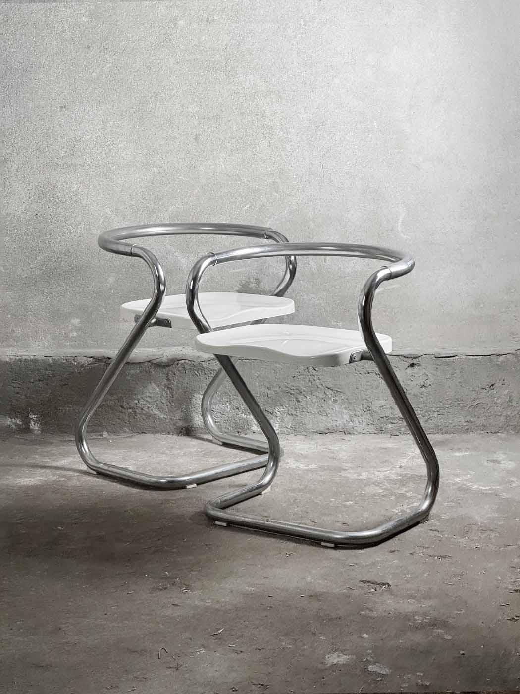 krzesła S70, proj. Börge Lindau i Bo Lindekrantz, Lammhults, Szwecja, 4 sztuki