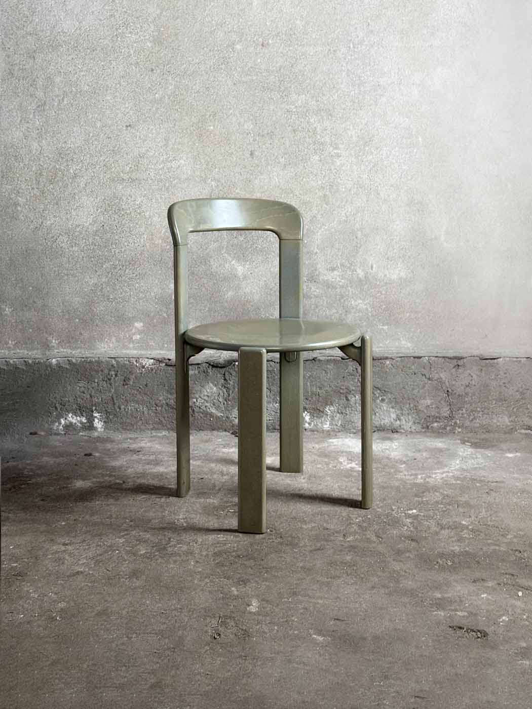 szaro-zielone krzesła Rey, proj. Bruno Rey, Kusch+co, Niemcy, sprzedane