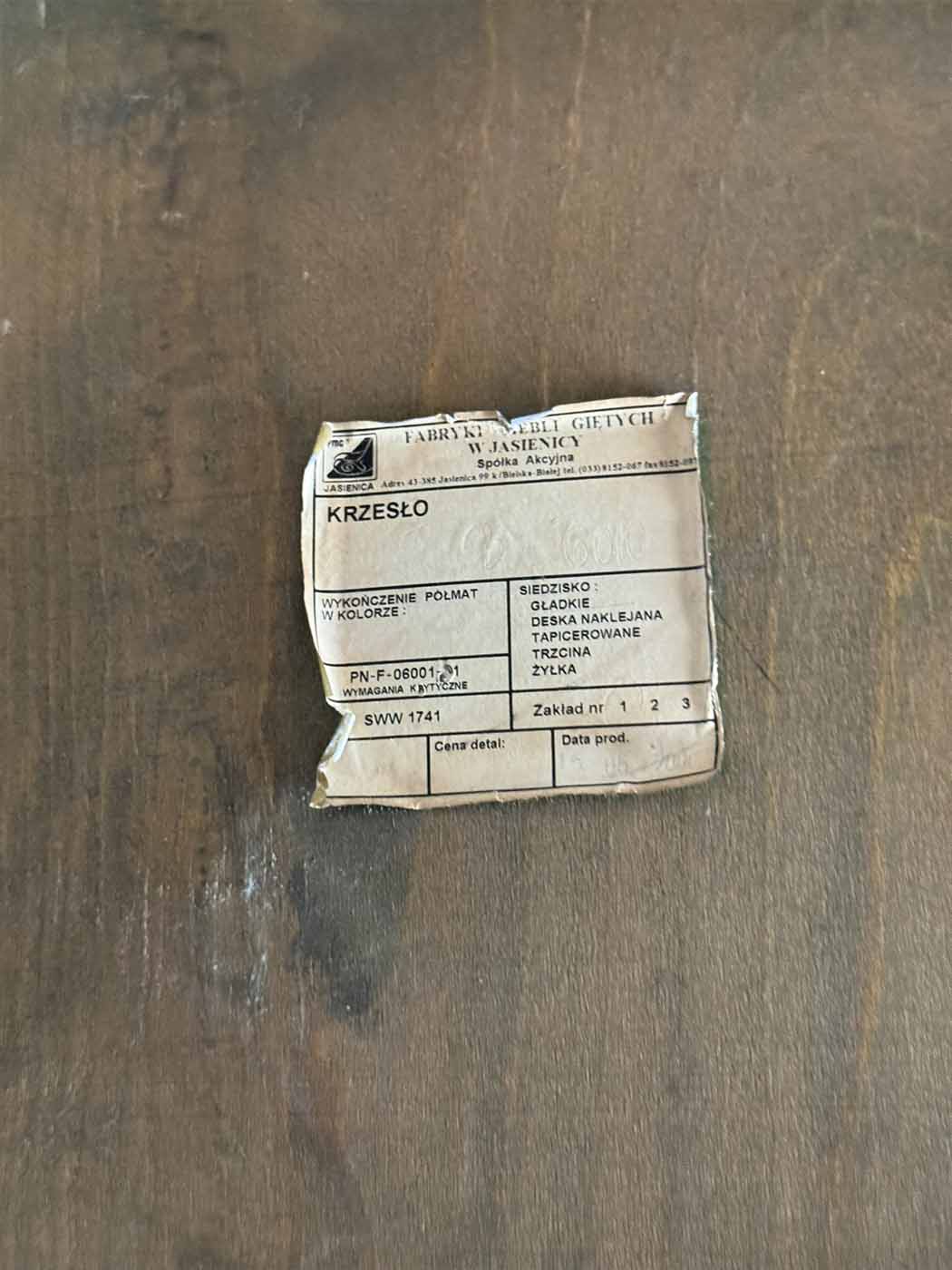 Sygnatura Krzesła B-6010, Projekt Hoffmann i Haerdt