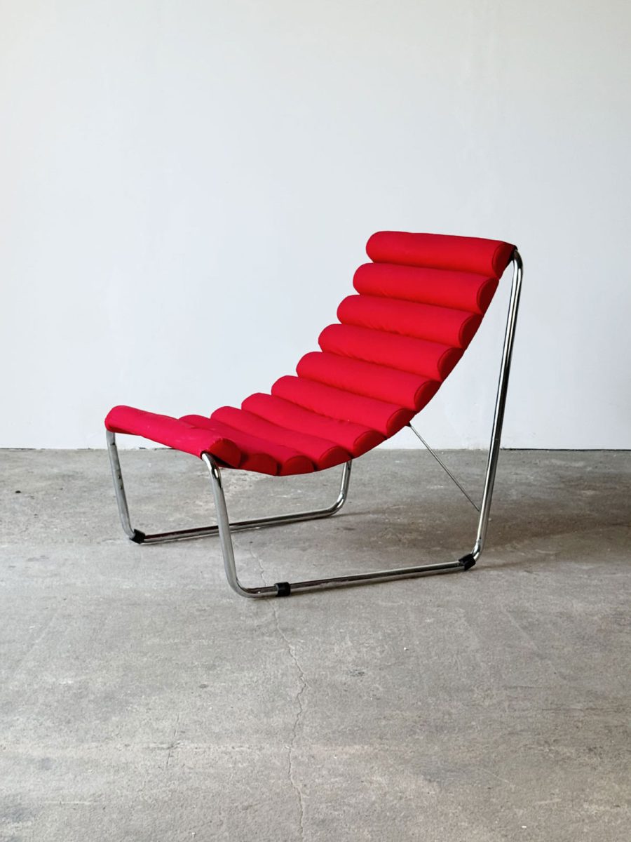 czerwony fotel vintage, insp. Michel Boyer