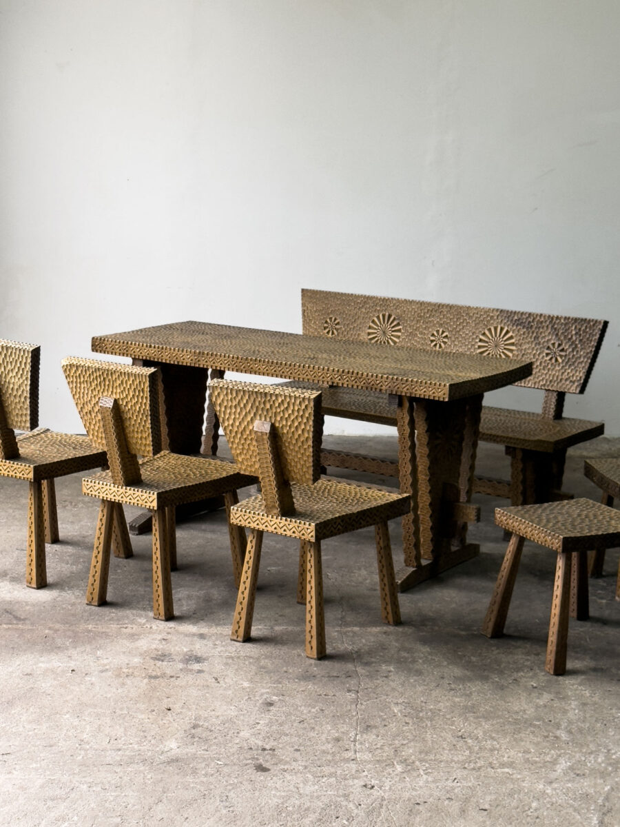 Zestaw mebli góralskich, Polska, lata 70