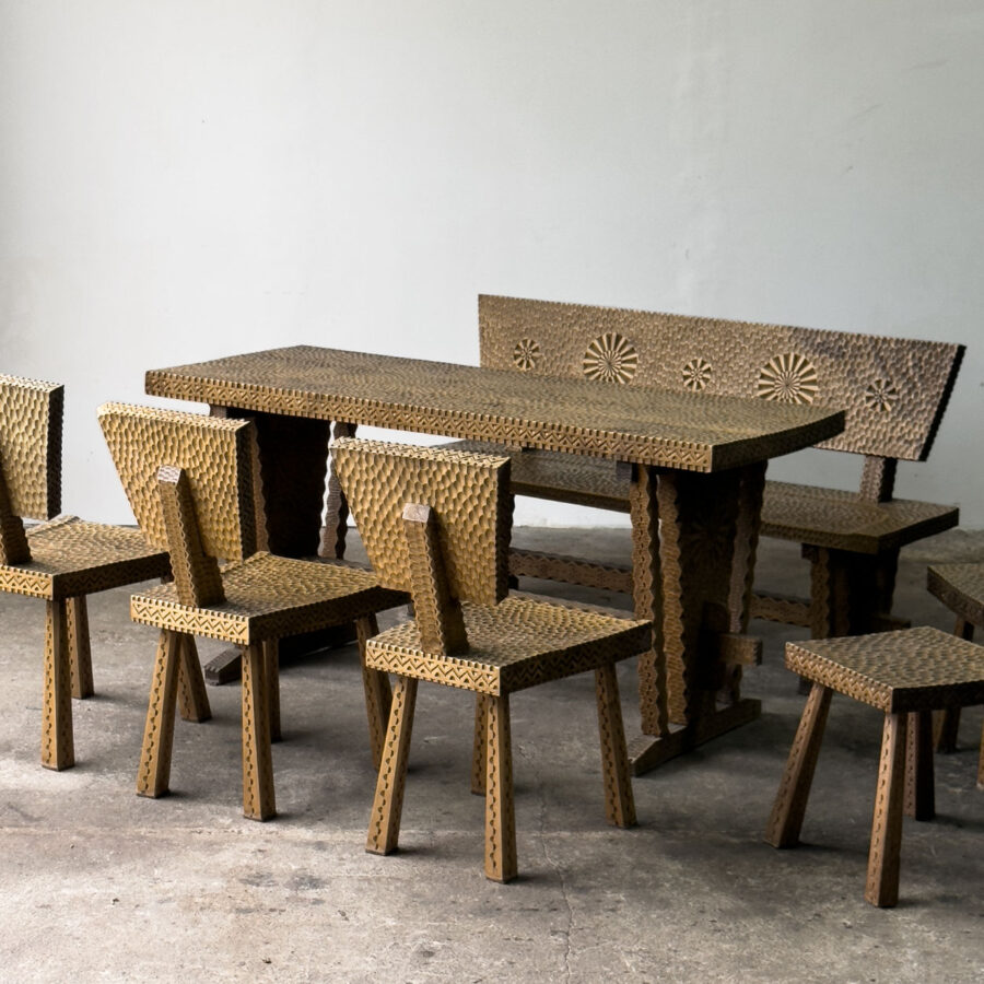 Zestaw mebli góralskich, Polska, lata 70