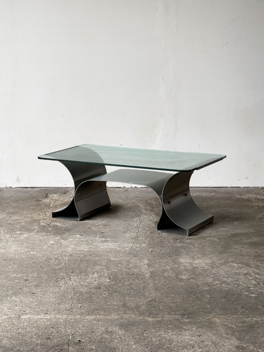 Stolik stalowy, proj. Francois Monnet, Kappa, Francja