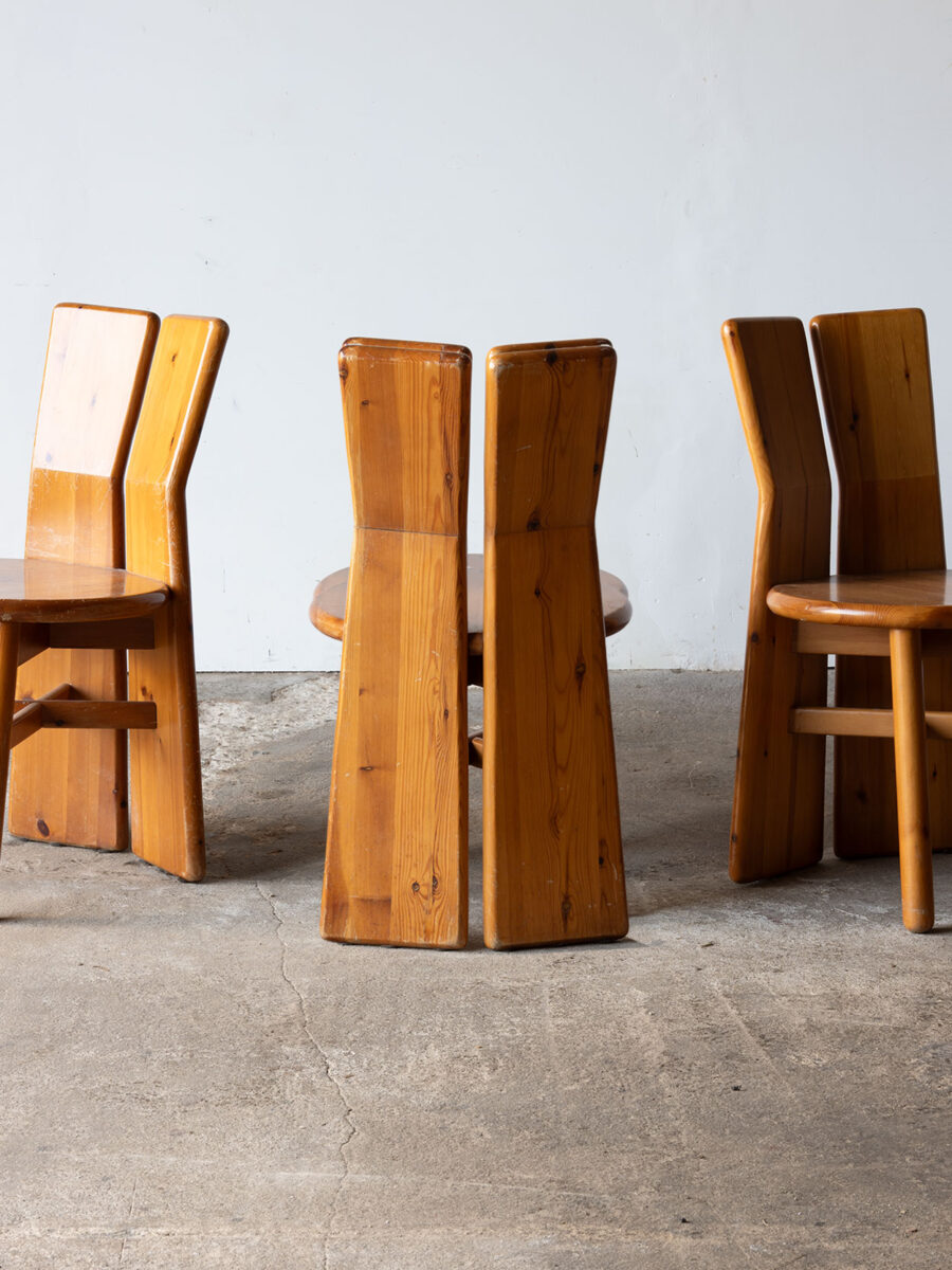 Zestaw 4 sosnowych krzeseł, Włochy