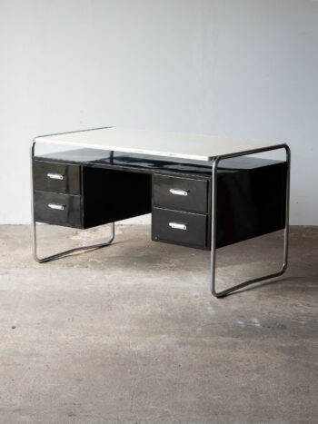 Biurko Bauhaus RA4 Mauser stal chromowana czarne