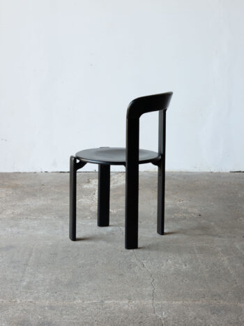 czarne krzesło Rey 3300, proj. Bruno Rey, Kusch+co, Niemcy