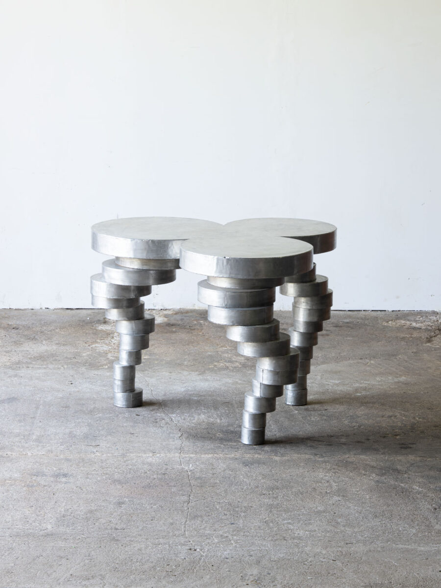 Stół aluminiowy, proj. Maurizio Mori, Włochy