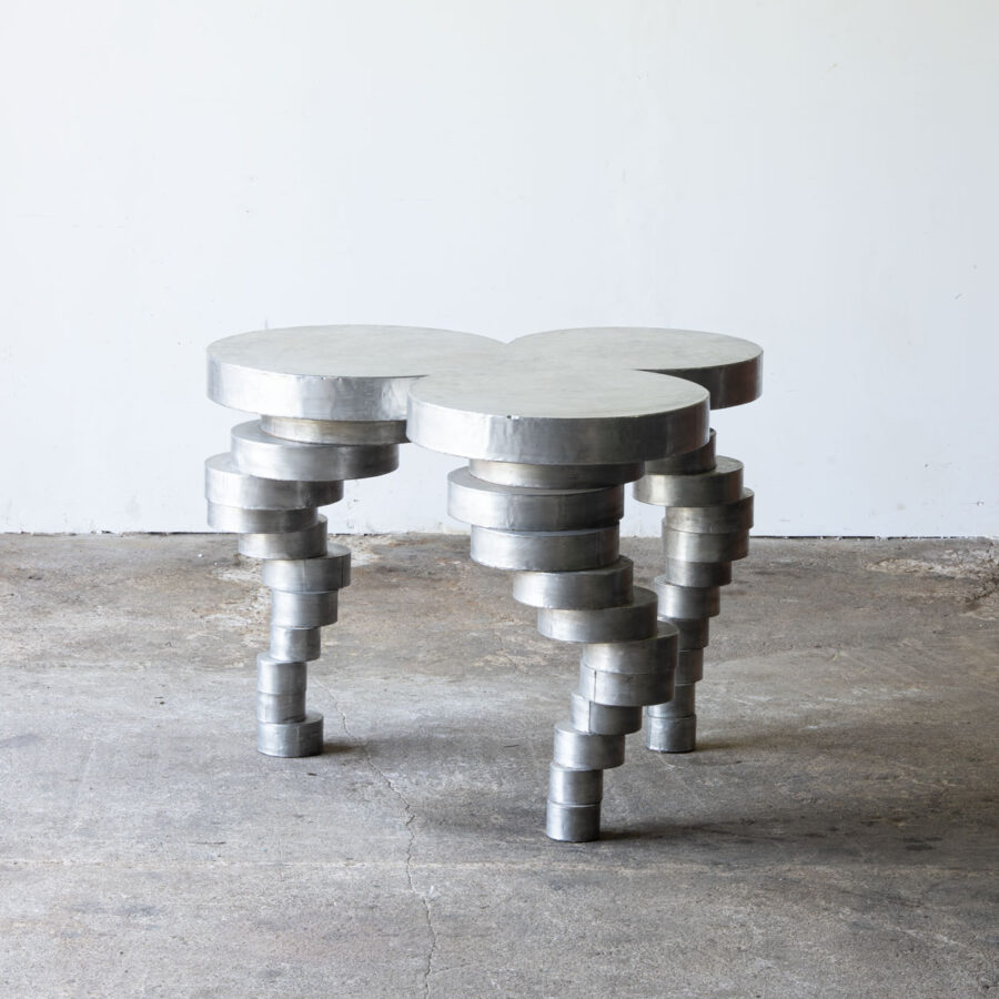 Stół aluminiowy, proj. Maurizio Mori, Włochy